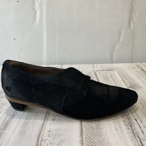 Marsell Black Pony Hair & Leather Oxford Loafers Pointed Toe - Picture 5 of 8